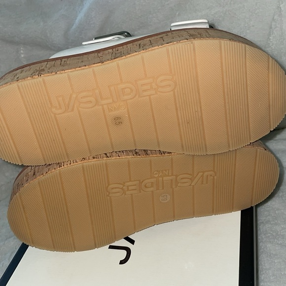 NWT J/SLIDES BELINDA White Leather Sandal - Picture 14 of 15